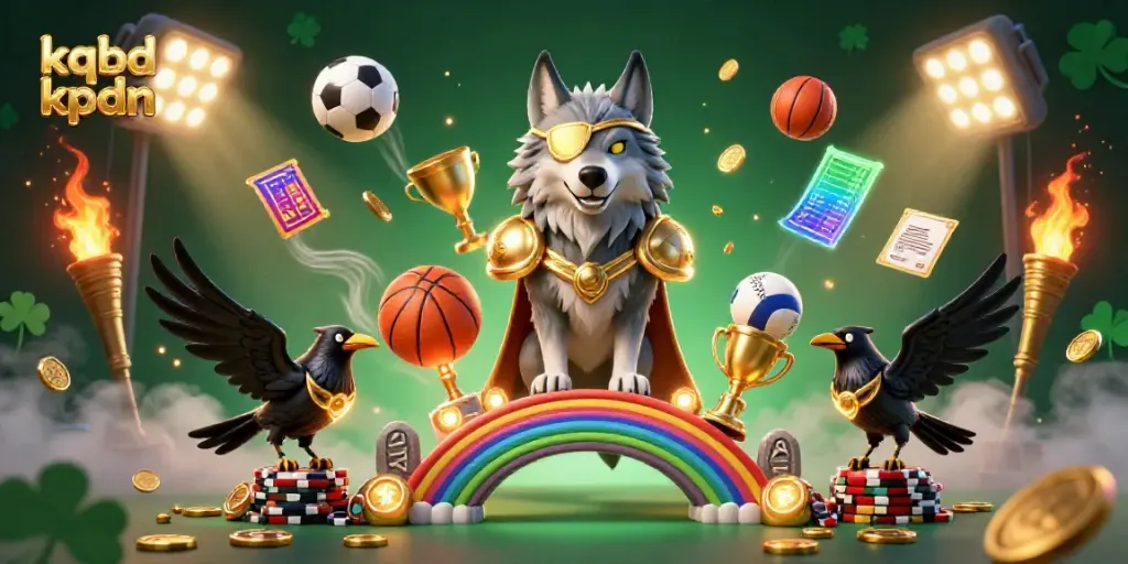 Engage with kqbd kpdn through a vibrant 3D illustration showcasing Norse-inspired characters and dynamic sports elements.