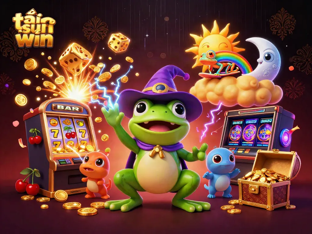 Engage in thrilling gameplay with tải sun win as golden coins and vibrant characters enhance the casino experience.
